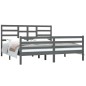 vidaXL Massivholzbett Grau 180x200 cm vidaXL Massivholzbett Grau 180x200 cm