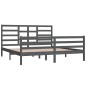 vidaXL Massivholzbett Grau 180x200 cm vidaXL Massivholzbett Grau 180x200 cm