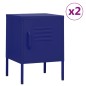 vidaXL Nachttische 2 Stk. Marineblau 35x35x51 cm Stahl vidaXL Nachttische 2 Stk. Marineblau 35x35x51 cm Stahl