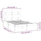 vidaXL Massivholzbett Schwarz 120x200 cm vidaXL Massivholzbett Schwarz 120x200 cm