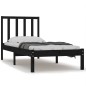 vidaXL Massivholzbett Schwarz Kiefer 75x190 cm vidaXL Massivholzbett Schwarz Kiefer 75x190 cm