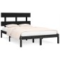 vidaXL Massivholzbett Schwarz 180x200 cm vidaXL Massivholzbett Schwarz 180x200 cm