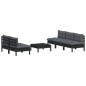 vidaXL 6-tlg. Garten-Lounge-Set mit Anthrazit Kissen Kiefernholz vidaXL 6-tlg. Garten-Lounge-Set mit Anthrazit Kissen Kiefernholz