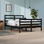 vidaXL Massivholzbett Schwarz Kiefer 140x200 cm vidaXL Massivholzbett Schwarz Kiefer 140x200 cm