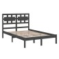 vidaXL Massivholzbett Grau 150x200 cm vidaXL Massivholzbett Grau 150x200 cm