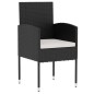 vidaXL 3-tlg. Garten-Essgruppe Poly Rattan Schwarz vidaXL 3-tlg. Garten-Essgruppe Poly Rattan Schwarz