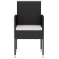 vidaXL 3-tlg. Garten-Essgruppe Poly Rattan Schwarz vidaXL 3-tlg. Garten-Essgruppe Poly Rattan Schwarz
