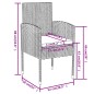vidaXL 3-tlg. Garten-Essgruppe Poly Rattan Schwarz vidaXL 3-tlg. Garten-Essgruppe Poly Rattan Schwarz