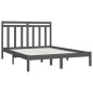 vidaXL Massivholzbett Grau 140x190 cm vidaXL Massivholzbett Grau 140x190 cm