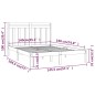 vidaXL Massivholzbett Grau 140x190 cm vidaXL Massivholzbett Grau 140x190 cm
