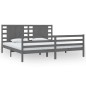 vidaXL Massivholzbett Grau Kiefer 200x200 cm vidaXL Massivholzbett Grau Kiefer 200x200 cm