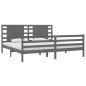 vidaXL Massivholzbett Grau Kiefer 200x200 cm vidaXL Massivholzbett Grau Kiefer 200x200 cm