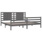 vidaXL Massivholzbett Grau Kiefer 200x200 cm vidaXL Massivholzbett Grau Kiefer 200x200 cm