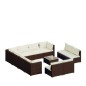 vidaXL 12-tlg. Garten-Lounge-Set mit Kissen Braun Poly Rattan vidaXL 12-tlg. Garten-Lounge-Set mit Kissen Braun Poly Rattan