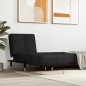 vidaXL Chaiselongue Schwarz Samt vidaXL Chaiselongue Schwarz Samt
