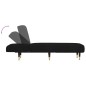 vidaXL Chaiselongue Schwarz Samt vidaXL Chaiselongue Schwarz Samt