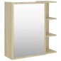 vidaXL Bad-Spiegelschrank Sonoma-Eiche 62,5x20,5x64 cm Holzwerkstoff vidaXL Bad-Spiegelschrank Sonoma-Eiche 62,5x20,5x64 cm Holzwerkstoff