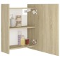 vidaXL Bad-Spiegelschrank Sonoma-Eiche 62,5x20,5x64 cm Holzwerkstoff vidaXL Bad-Spiegelschrank Sonoma-Eiche 62,5x20,5x64 cm Holzwerkstoff
