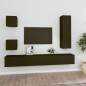 vidaXL 5-tlg. TV-Schrank-Set Schwarz Holzwerkstoff vidaXL 5-tlg. TV-Schrank-Set Schwarz Holzwerkstoff