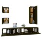 vidaXL 5-tlg. TV-Schrank-Set Schwarz Holzwerkstoff vidaXL 5-tlg. TV-Schrank-Set Schwarz Holzwerkstoff