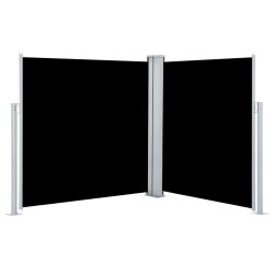 vidaXL Seitenmarkise Ausziehbar Schwarz 140x600 cm 