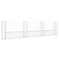 vidaXL Gabionenkorb U-Form mit 4 Säulen Eisen 380x20x100 cm vidaXL Gabionenkorb U-Form mit 4 Säulen Eisen 380x20x100 cm