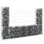 vidaXL Gabionenkorb U-Form mit 2 Säulen Eisen 140x20x100 cm vidaXL Gabionenkorb U-Form mit 2 Säulen Eisen 140x20x100 cm