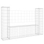 vidaXL Gabionenkorb U-Form mit 2 Säulen Eisen 140x20x100 cm vidaXL Gabionenkorb U-Form mit 2 Säulen Eisen 140x20x100 cm