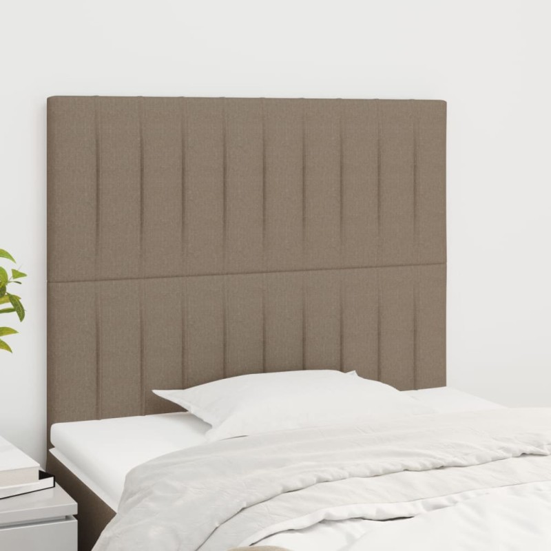 vidaXL Kopfteile 2 Stk. Taupe 90x5x78/88 cm Stoff vidaXL Kopfteile 2 Stk. Taupe 90x5x78/88 cm Stoff