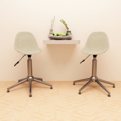 Esszimmerstühle 2 Stk. Drehbar Creme Stoff