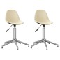 Esszimmerstühle 2 Stk. Drehbar Creme Stoff Esszimmerstühle 2 Stk. Drehbar Creme Stoff