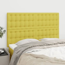 vidaXL Kopfteile 4 Stk. Grün 72x5x78/88 cm Stoff