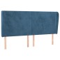 vidaXL Kopfteil mit Ohren Dunkelblau 203x23x118/128 cm Samt vidaXL Kopfteil mit Ohren Dunkelblau 203x23x118/128 cm Samt