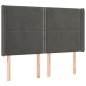 vidaXL Kopfteil mit Ohren Dunkelgrau 147x16x118/128 cm Samt vidaXL Kopfteil mit Ohren Dunkelgrau 147x16x118/128 cm Samt