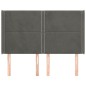 vidaXL Kopfteil mit Ohren Dunkelgrau 147x16x118/128 cm Samt vidaXL Kopfteil mit Ohren Dunkelgrau 147x16x118/128 cm Samt