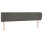vidaXL Kopfteil mit Ohren Dunkelgrau 163x23x78/88 cm Samt vidaXL Kopfteil mit Ohren Dunkelgrau 163x23x78/88 cm Samt