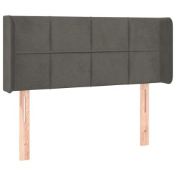 vidaXL Kopfteil mit Ohren Dunkelgrau 83x16x78/88 cm Samt