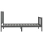 vidaXL Massivholzbett Grau 100x200 cm vidaXL Massivholzbett Grau 100x200 cm