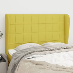 vidaXL Kopfteil mit Ohren Grün 147x23x118/128 cm Stoff