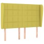 vidaXL Kopfteil mit Ohren Grün 147x23x118/128 cm Stoff