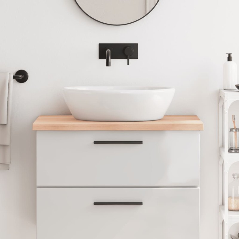 vidaXL Waschtischplatte 80x60x4 cm Massivholz Unbehandelt vidaXL Waschtischplatte 80x60x4 cm Massivholz Unbehandelt