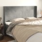 vidaXL Kopfteil mit Ohren Hellgrau 203x16x118/128 cm Samt vidaXL Kopfteil mit Ohren Hellgrau 203x16x118/128 cm Samt