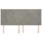 vidaXL Kopfteil mit Ohren Hellgrau 203x16x118/128 cm Samt vidaXL Kopfteil mit Ohren Hellgrau 203x16x118/128 cm Samt