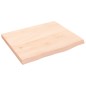 vidaXL Waschtischplatte 60x50x4 cm Massivholz Unbehandelt vidaXL Waschtischplatte 60x50x4 cm Massivholz Unbehandelt