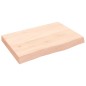 vidaXL Waschtischplatte 60x40x6 cm Massivholz Unbehandelt vidaXL Waschtischplatte 60x40x6 cm Massivholz Unbehandelt