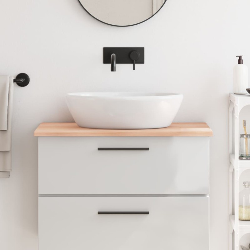 vidaXL Waschtischplatte 80x60x2 cm Massivholz Unbehandelt vidaXL Waschtischplatte 80x60x2 cm Massivholz Unbehandelt
