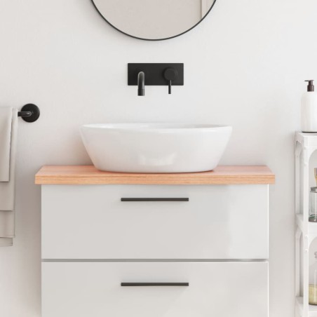 vidaXL Waschtischplatte Hellbraun 80x40x4 cm Massivholz Behandelt