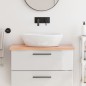 vidaXL Waschtischplatte Hellbraun 80x40x4 cm Massivholz Behandelt vidaXL Waschtischplatte Hellbraun 80x40x4 cm Massivholz Behandelt