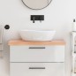 vidaXL Waschtischplatte Hellbraun 80x30x(2-6) cm Massivholz Behandelt vidaXL Waschtischplatte Hellbraun 80x30x(2-6) cm Massivholz Behandelt