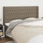 vidaXL Kopfteil mit Ohren Taupe 203x16x118/128 cm Stoff vidaXL Kopfteil mit Ohren Taupe 203x16x118/128 cm Stoff